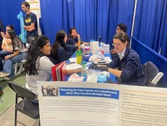 WISH's booth at the Mon County Health fair helped promote healthy habits.