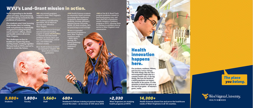 Sample inside cover of print brochure